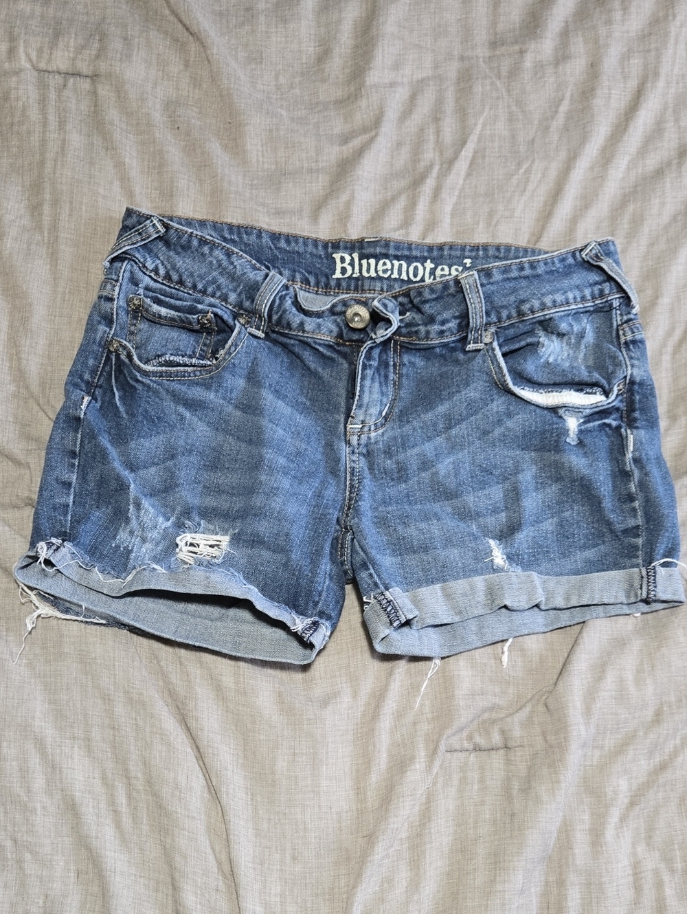 Bluenotes Women's Distressed Denim Shorts